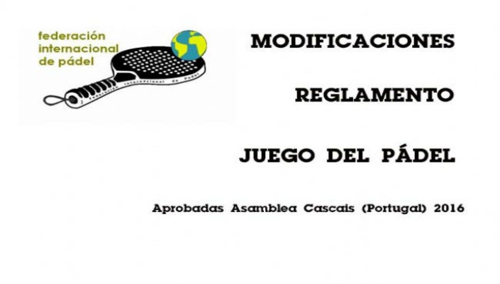 Modificaciones-reglamento-padel modificaciones en el reglamento del pádel