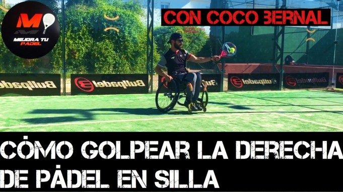 Cómo golpear la derecha de pádel en silla, con Coco Bernal