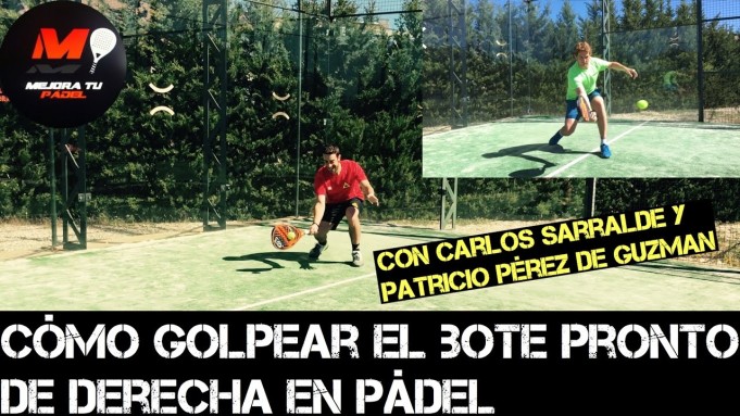 Cómo golpear el bote pronto de derecha en pádel