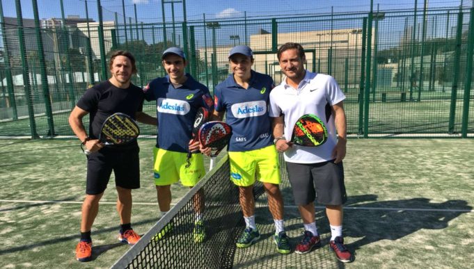 Totti y Puyol disfrutan del pádel junto a los nº1 Totti y Puyol disfrutan del pádel junto a los nº1