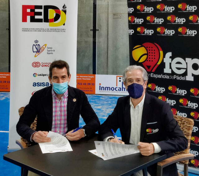 convenio-entre-fep-y-feddi La FEP y la FEDDI sellan una alianza en favor del pádel como vehículo de integración de personas con discapacidad intelectual