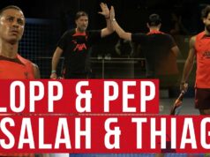 Klopp, Salah, Thiago y Pep se pasan al pádel por un día