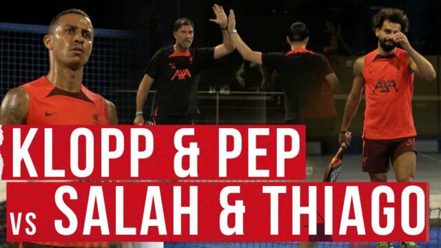 Klopp, Salah, Thiago y Pep se pasan al pádel por un día