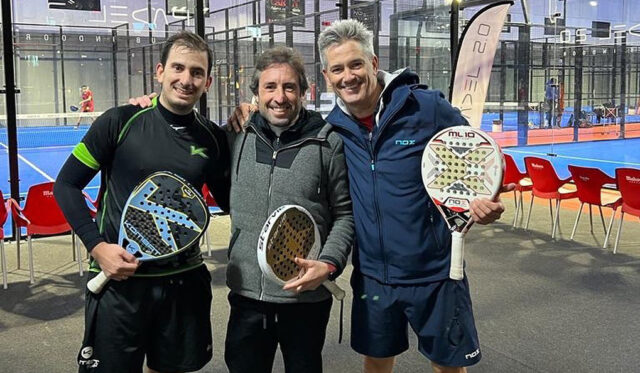 Maxi Grabiel, de compañero a entrenador de Miguel Lamperti Maxi Grabiel, entrenador de Miguel Lamperti y Juan Cruz Belluati