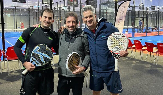 Maxi Grabiel, de compañero a entrenador de Miguel Lamperti Maxi Grabiel, entrenador de Miguel Lamperti y Juan Cruz Belluati