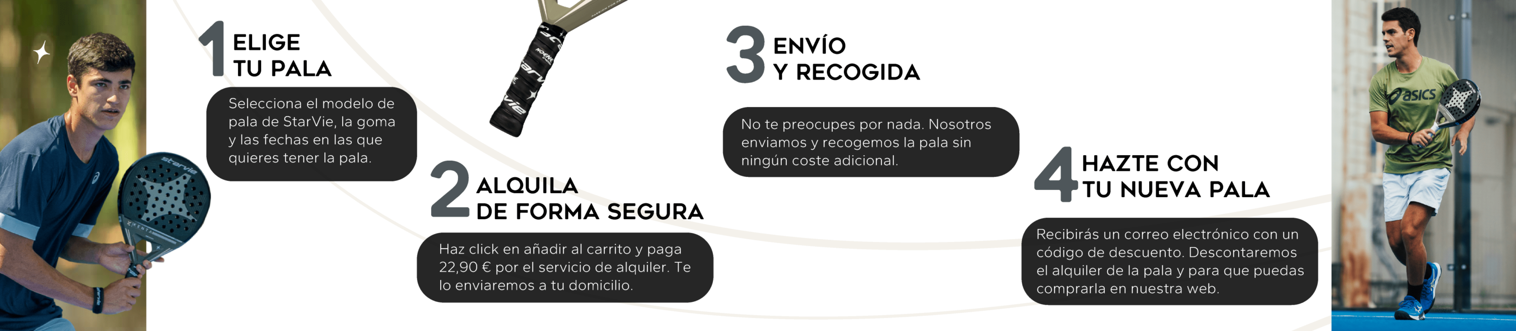 StarVie pone en marcha su nuevo servicio de alquiler de palas