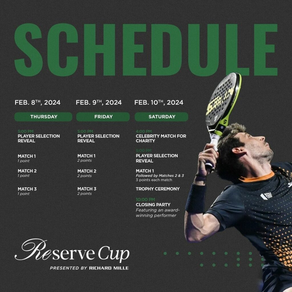 Horarios de la Reserve Cup