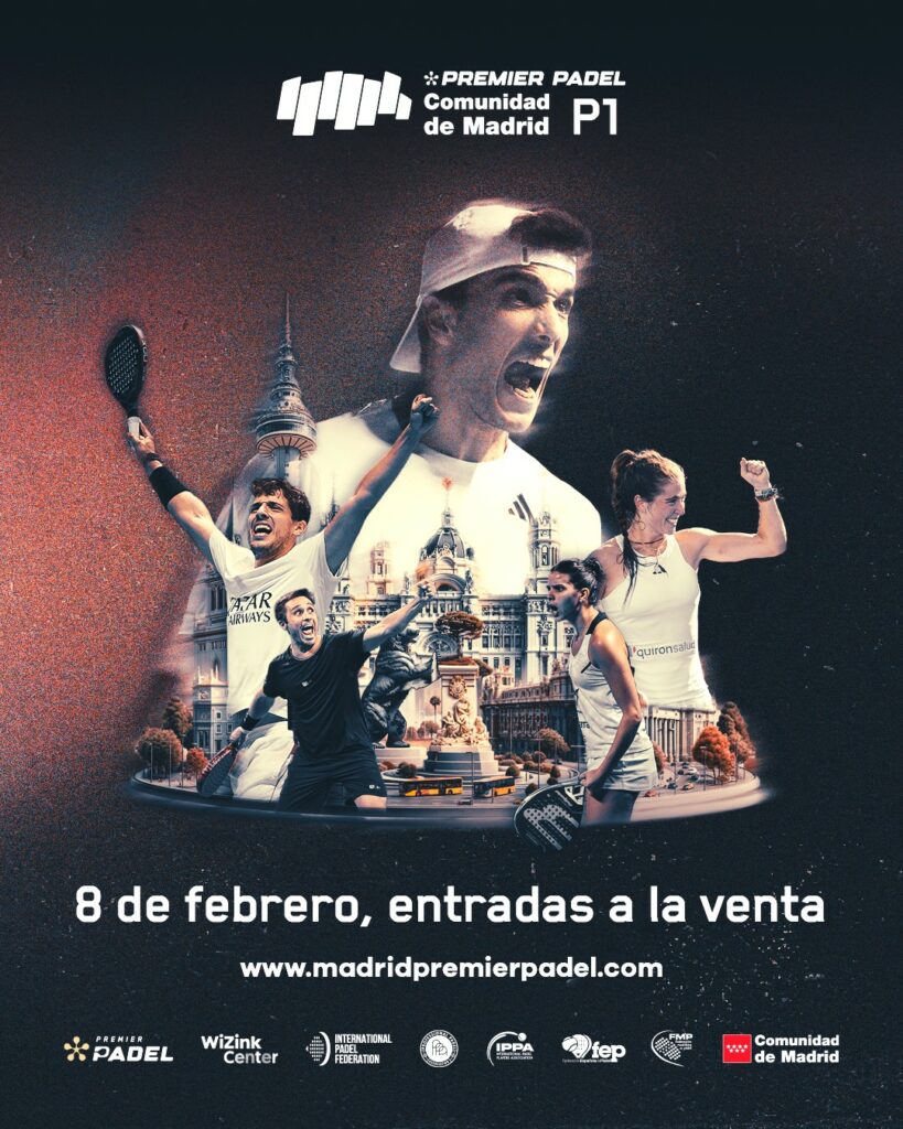 Las entradas para el Comunidad de Madrid Premier Padel P1 se pondrán a la venta el 8 de febrero