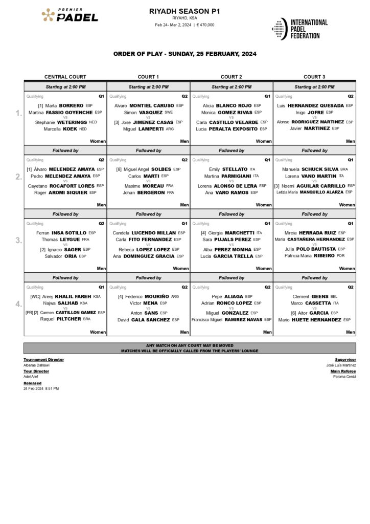 Horarios de la segunda jornada de la fase previa del Riyadh Season P1