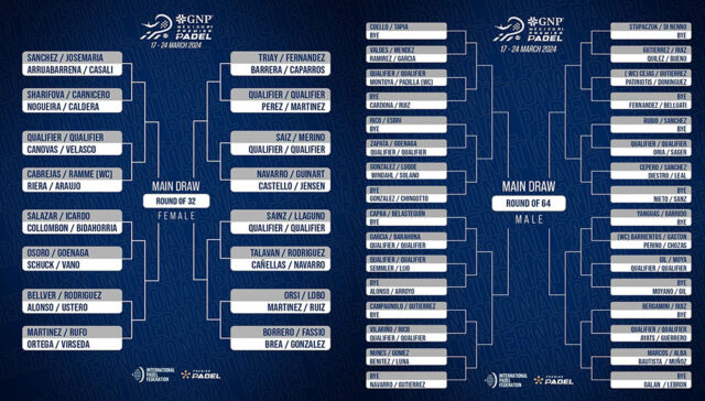 Lebrón y Galán ya conocen los cruces de su último torneo juntos, el GNP México P1