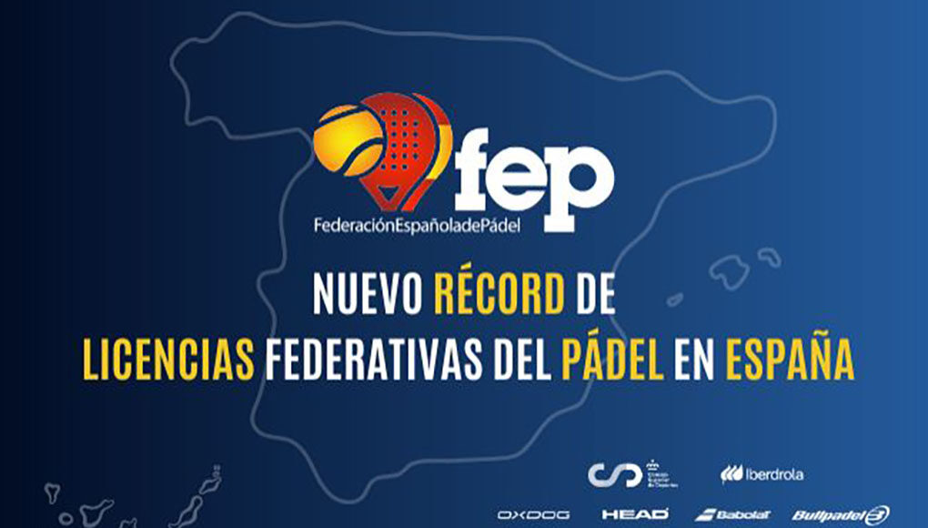 La Federación Española de Pádel registra un nuevo récord de licencias
