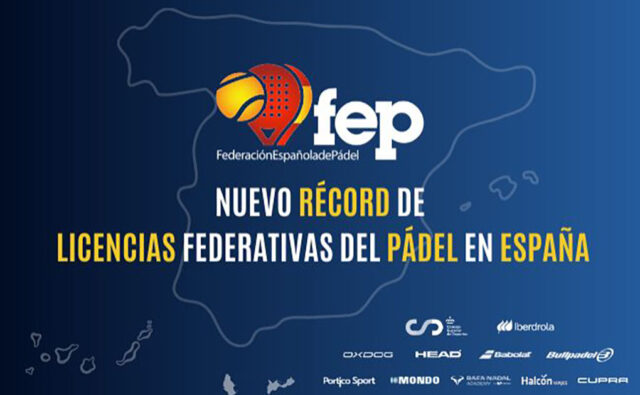 La Federación Española de Pádel registra un nuevo récord de licencias La Federación Española de Pádel registra un nuevo récord de licencias
