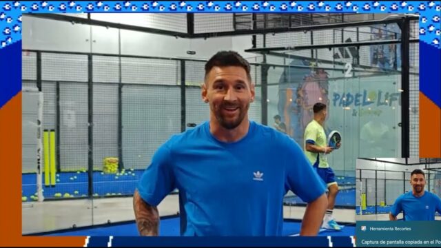 Leo Messi y Luis Suárez jugando a pádel En el pádel no soy bueno. Me gusta jugarlo pero intento pasarla, las corro todas y soy normalito.