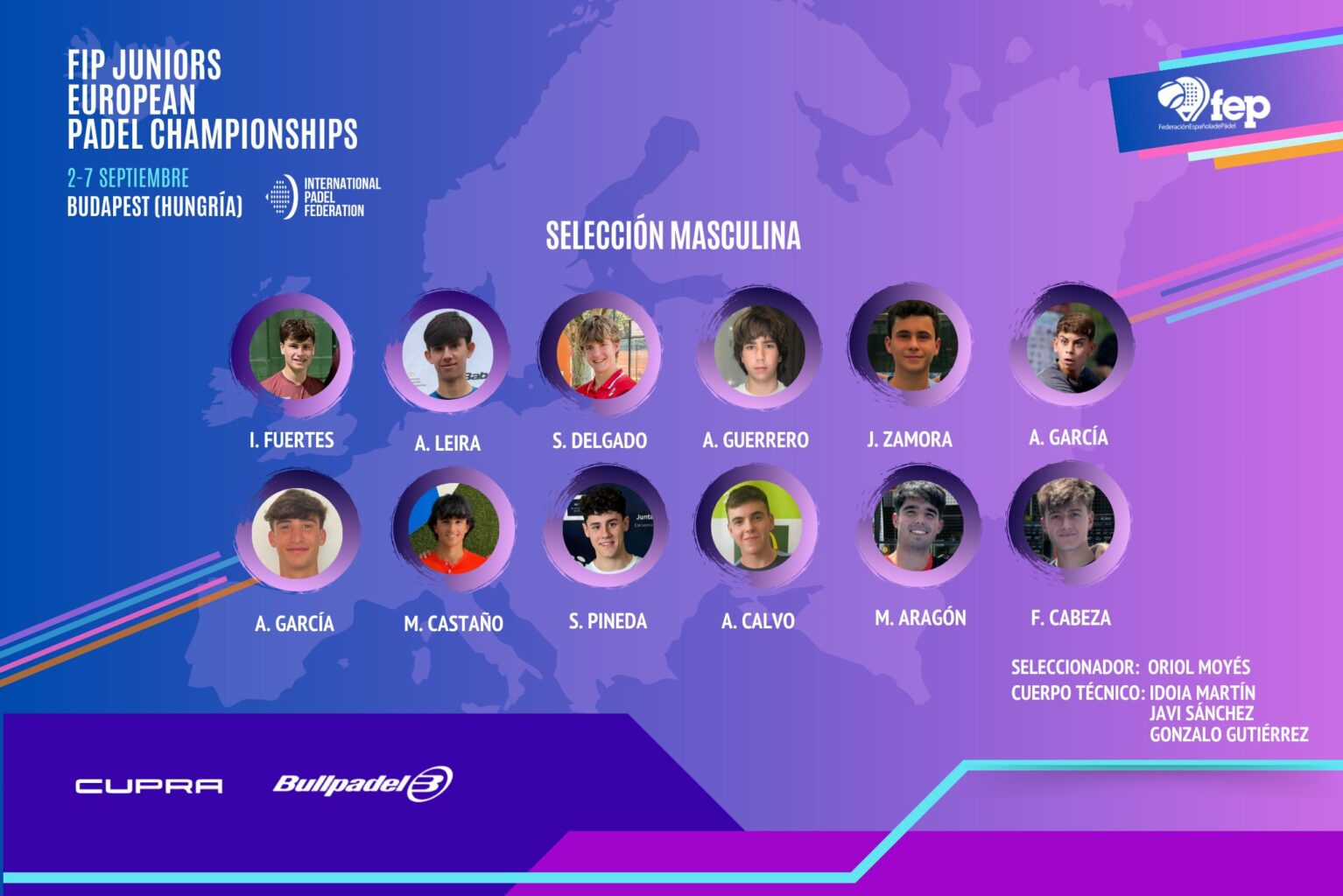 La FEP anuncia la selección española que competirá en el Campeonato de Europa de Menores