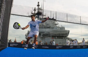 La presentación del Genova Premier Padel P2…. ¡en un portaviones! presentación del Genova Premier Padel P2