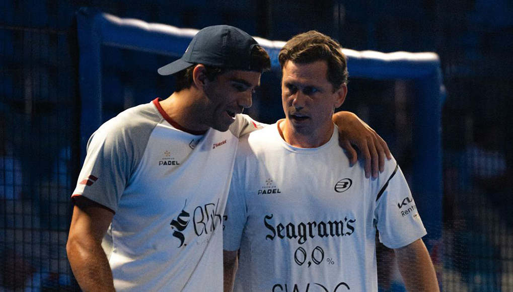 lebronpacosemismalaga Paquito Navarro y Juan Lebrón se resisten a despedirse y ya están en las semifinales del Málaga Premier Padel P1