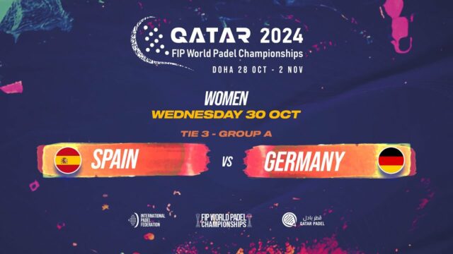 En directo la tercera jornada de la fase de grupos femenina del Mundial de Pádel de Qatar 2024: España vs Alemania En directo la tercera jornada de la fase de grupos femenina del Mundial de Pádel de Qatar 2024: España vs Alemania