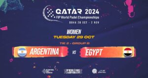 En directo de Argentina ante Egipto en la segunda jornada de la fase de grupos femenina del Mundial de Pádel de Qatar 2024