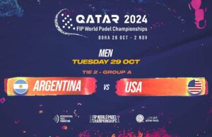 En directo el partido de Argentina ante Estados Unidos en la segunda jornada de la fase de grupos masculina del Mundial de Pádel de Qatar 2024 En directo el partido de Argentina ante Estados Unidos en la segunda jornada de la fase de grupos masculina del Mundial de Pádel de Qatar 2024