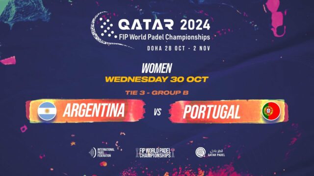 En directo la tercera jornada de la fase de grupos femenina del Mundial de Pádel de Qatar 2024: Argentina vs Portugal En directo la tercera jornada de la fase de grupos femenina del Mundial de Pádel de Qatar 2024: Argentina vs Portugal