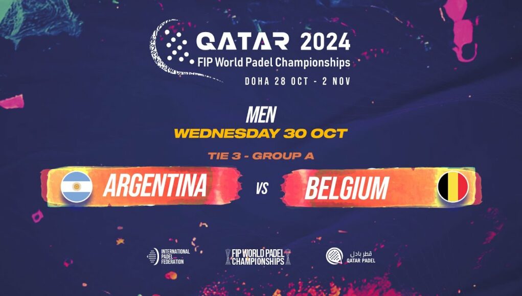 En directo la tercera jornada de la fase de grupos masculina del Mundial de Pádel de Qatar 2024: Argentina vs Bélgica