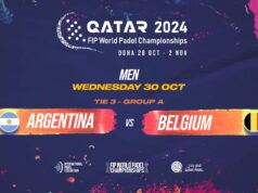 En directo la tercera jornada de la fase de grupos masculina del Mundial de Pádel de Qatar 2024: Argentina vs Bélgica En directo la tercera jornada de la fase de grupos masculina del Mundial de Pádel de Qatar 2024: Argentina vs Bélgica