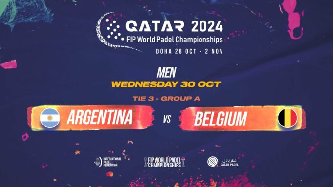 En directo la tercera jornada de la fase de grupos masculina del Mundial de Pádel de Qatar 2024: Argentina vs Bélgica