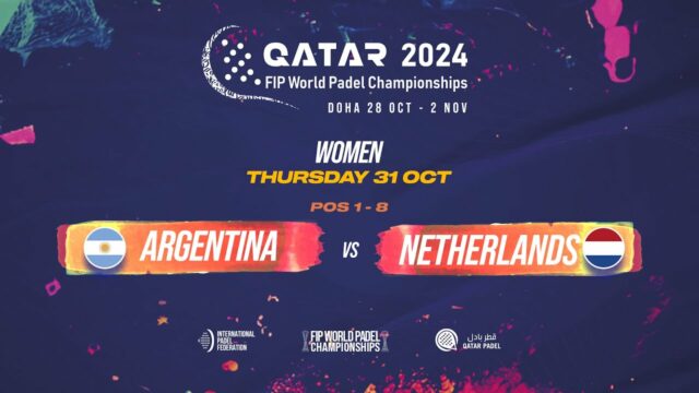 En directo los cuartos de final femeninos del Mundial de Pádel de Qatar 2024: Argentina vs Países Bajos En directo los cuartos de final femeninos del Mundial de Pádel de Qatar 2024: Argentina vs Países Bajos