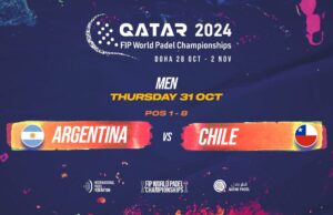 En directo los cuartos de final masculinos del Mundial de Pádel de Qatar 2024: Argentina vs Chile En directo los cuartos de final masculinos del Mundial de Pádel de Qatar 2024: Argentina vs Chile