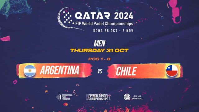En directo los cuartos de final masculinos del Mundial de Pádel de Qatar 2024: Argentina vs Chile En directo los cuartos de final masculinos del Mundial de Pádel de Qatar 2024: Argentina vs Chile