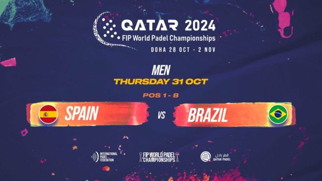 En directo los cuartos de final masculinos del Mundial de Pádel de Qatar 2024: España vs Brasil En directo los cuartos de final masculinos del Mundial de Pádel de Qatar 2024: España vs Brasil