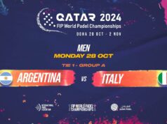 En directo el debut de la selección masculina de Argentina en el Mundial de Pádel de Qatar 2024 ante Italia