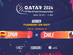 En directo el partido de España contra Chile en la segunda jornada de la fase de grupos femenina del Mundial de Pádel de Qatar 2024 En directo de España contra Chile en la segunda jornada de la fase de grupos femenina del Mundial de Pádel de Qatar 2024 ante Brasil