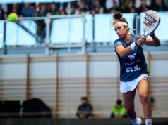 Bea González vuelve a la competición en Gijón y ya está en los cuartos de final junto a Claudia Fernández Bea González en los octavos de final del Gijón Premier Padel P2
