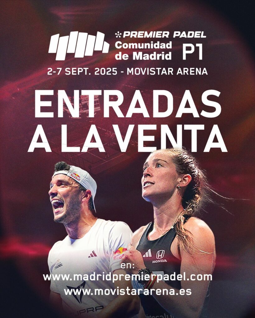 Ya a la venta las entradas para el Comunidad de Madrid Premier Padel P1 2025