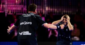 Paquito Navarro y Lucas Bergamini frenan a 'Los Mágicos' en uno de los duelos más destacados de la segunda ronda del Miami Premier Padel P1