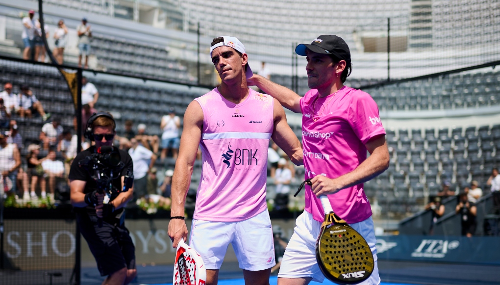Roma Major / Photo: @silvestreszpylma /Premier Padel Franco Stupaczuk jugará con Maxi Arce en el Málaga Premier Padel P1 por la baja de Juan Lebrón
