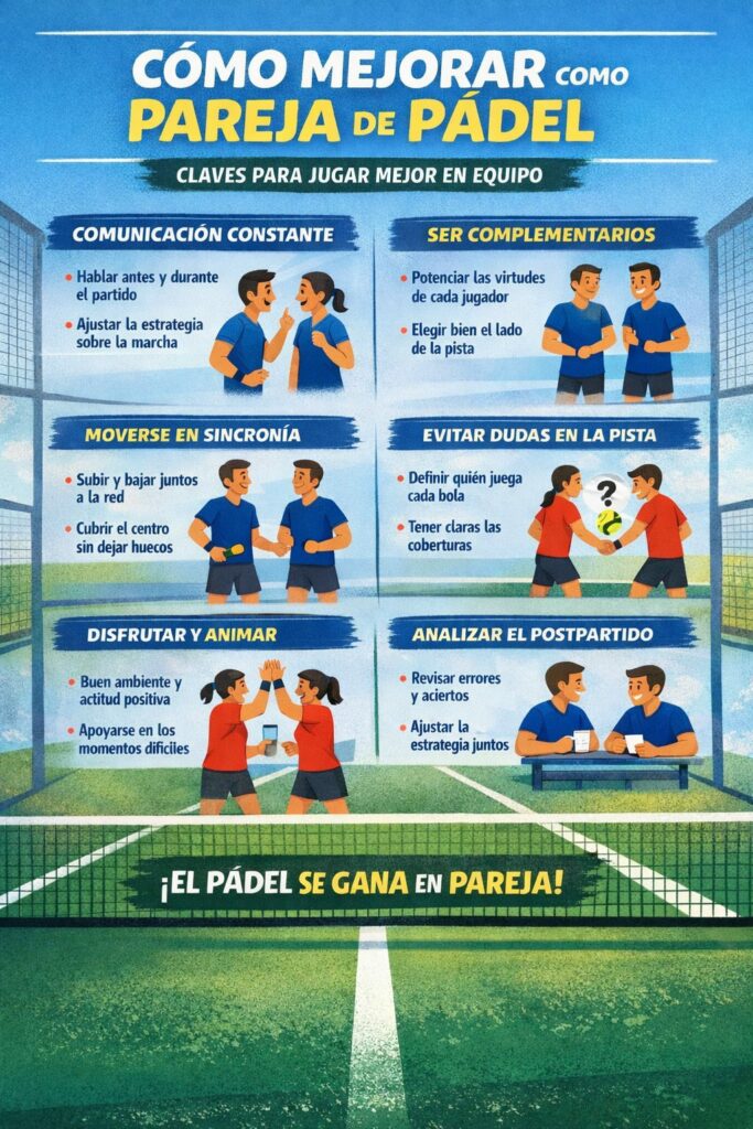Cómo mejorar como pareja de pádel: guía completa para jugar mejor en equipo