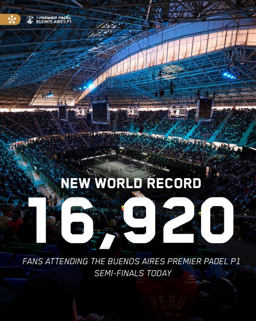 Nuevo récord de asistencia: las semifinales del Buenos Aires Premier Padel P1 2026 congregan a 16.920 espectadores