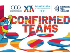 El pádel hará historia en los Juegos Mediterráneos de Taranto 2026 con 136 deportistas de 19 países